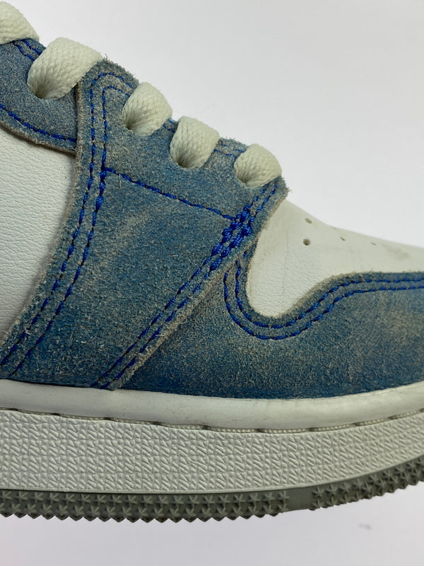 【中古品】【レディース】 NIKE ナイキ GS AIR JORDAN 1 エアジョーダン HIGH OG "HYPER ROYAL" 575441-402 レディース 靴 スニーカー 166-260627-hu-03-min サイズ：25 カラー：ホワイト/ライトブルー/ライトグレー 万代Net店