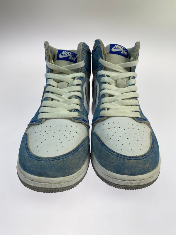 【中古品】【レディース】 NIKE ナイキ GS AIR JORDAN 1 エアジョーダン HIGH OG "HYPER ROYAL" 575441-402 レディース 靴 スニーカー 166-260627-hu-03-min サイズ：25 カラー：ホワイト/ライトブルー/ライトグレー 万代Net店