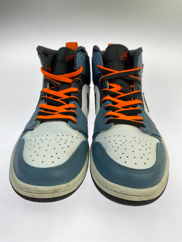 【中古品】【レディース】 NIKE×FACETASM ナイキ ファセッタズム AIR JORDAN 1 エアジョーダン MID ”WHITE NAVY” CU2802-100 靴 レディース スニーカー 166-260627-hu-04-min サイズ：24.5cm カラー：ブラック/ホワイト/オレンジ/ブルー 万代Net店