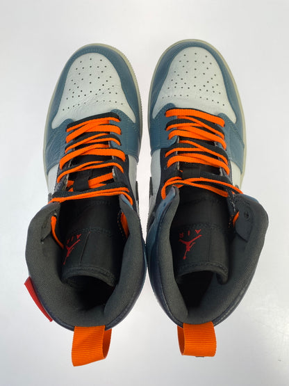 【中古品】【レディース】 NIKE×FACETASM ナイキ ファセッタズム AIR JORDAN 1 エアジョーダン MID ”WHITE NAVY” CU2802-100 靴 レディース スニーカー 166-260627-hu-04-min サイズ：24.5cm カラー：ブラック/ホワイト/オレンジ/ブルー 万代Net店