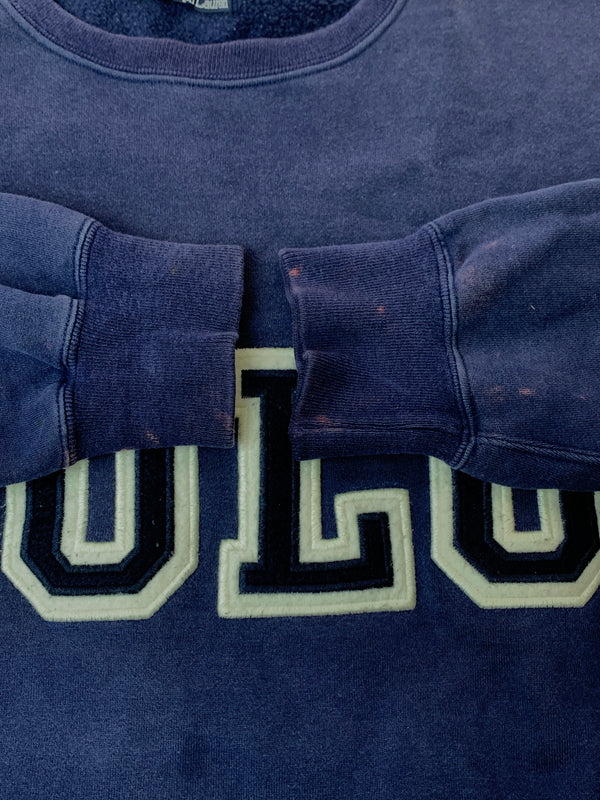 【中古品】【メンズ】 POLO RALPH LAUREN ポロ ラルフローレン LOGO SWEATSHIRT ロゴ スウェットシャツ メンズ トップス 146-260625-hu-11-min サイズ：L カラー：ネイビー 万代Net店