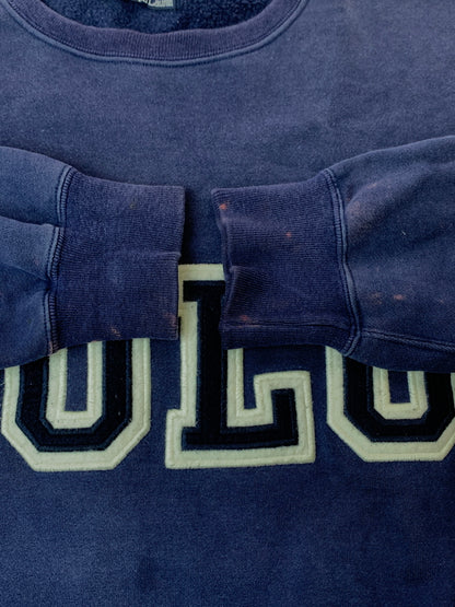 【中古品】【メンズ】 POLO RALPH LAUREN ポロ ラルフローレン LOGO SWEATSHIRT ロゴ スウェットシャツ メンズ トップス 146-260625-hu-11-min サイズ：L カラー：ネイビー 万代Net店