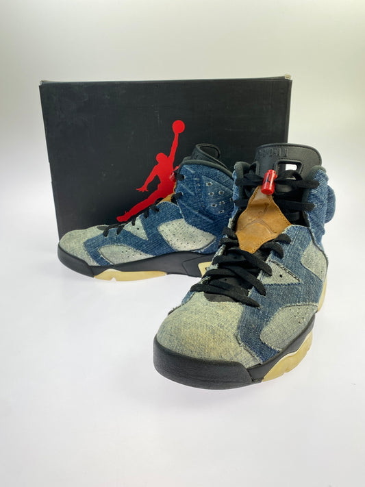 【中古品】【メンズ】 NIKE ナイキ AIR JORDAN 6 エアジョーダン "WASHED DENIM" CT5350-401 靴 メンズ スニーカー 160-260627-hu-02-min サイズ：30cm カラー：WASHED DENIM/BLACK-SAIL 万代Net店