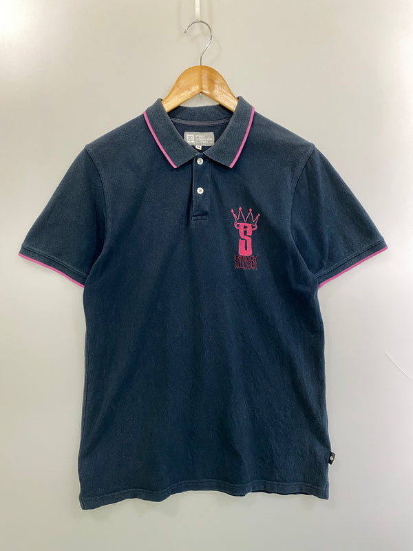 【中古品】【メンズ】 STUSSY ステューシー 00S POLO SHIRT 2000年代 ポロシャツ トップス 142-260626-jt-19-min サイズ：M カラー：ネイビー 万代Net店