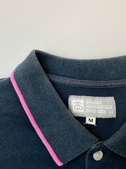 【中古品】【メンズ】 STUSSY ステューシー 00S POLO SHIRT 2000年代 ポロシャツ トップス 142-260626-jt-19-min サイズ：M カラー：ネイビー 万代Net店