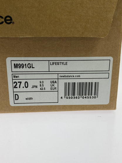 【現状渡し品】【メンズ】 NEW BALANCE ニューバランス SNEAKERS M991GL スニーカー 靴 162-260626-yn-17-min サイズ：27.0cm カラー：グレー 万代Net店