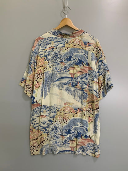 【中古品】【メンズ】 SUN SURF サンサーフ SPECIAL EDITION MUSASHIYA S/S シャツ スペシャルエディション ムサシヤ ショートスリーブシャツ 半袖シャツ トップス 145-260626-yn-02-min サイズ：M カラー：ホワイト 万代Net店