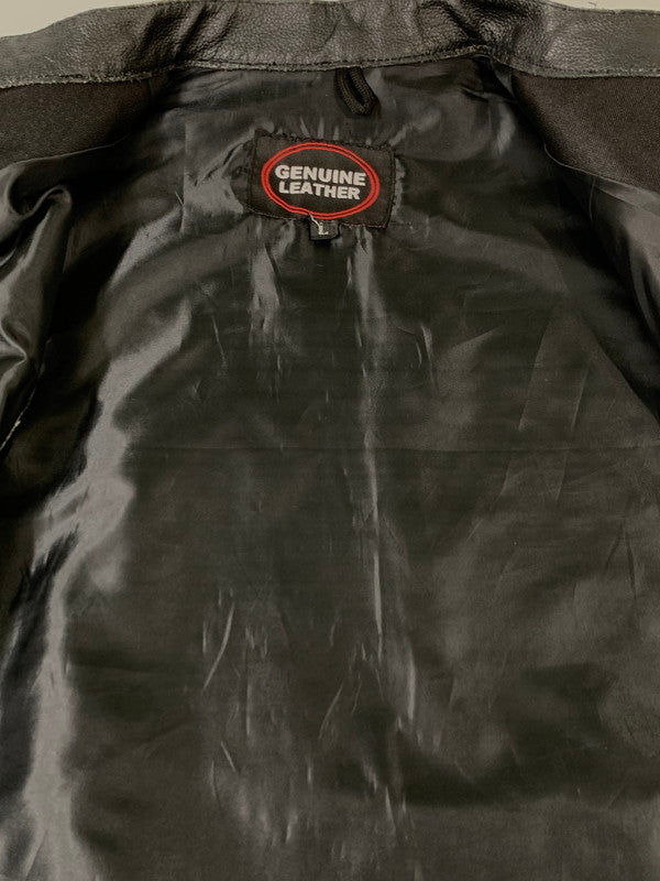 【中古品】【メンズ】 UNKNOWN USED ユーズド LEATHER VEST レザーベスト トップス 146-260626-yn-10-min サイズ：L カラー：ブラック 万代Net店