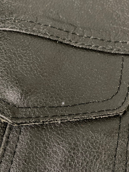 【中古品】【メンズ】 UNKNOWN USED ユーズド LEATHER VEST レザーベスト トップス 146-260626-yn-10-min サイズ：L カラー：ブラック 万代Net店