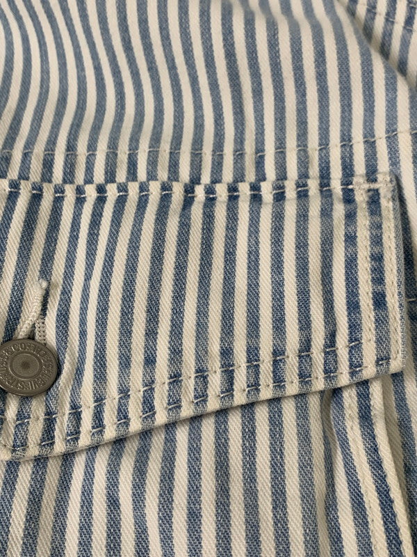 【中古品】【メンズ】 LEVI'S リーバイス 2ND TYPE STRIPE JACKET PC9-52494-0006 ストライプジャケット ライトアウター 147-260626-yn-12-min サイズ：XL カラー：ホワイト/ライトブルー 万代Net店