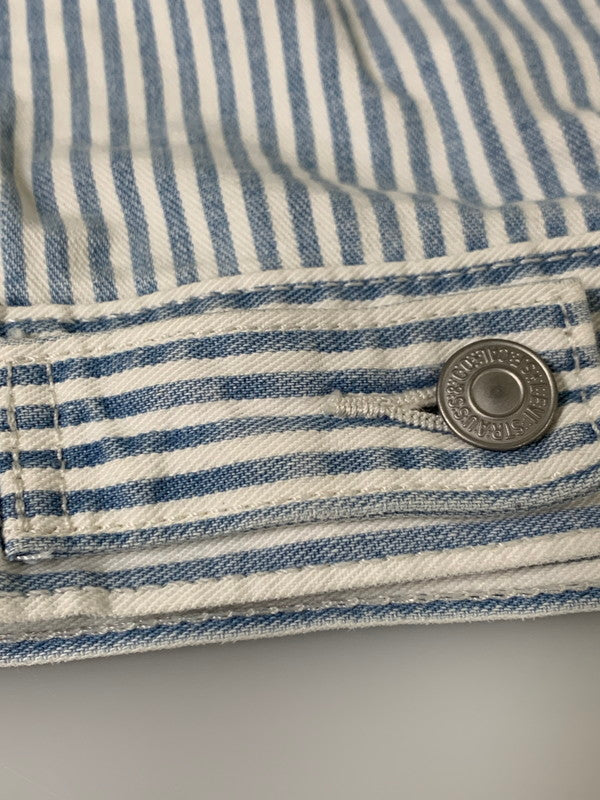 【中古品】【メンズ】 LEVI'S リーバイス 2ND TYPE STRIPE JACKET PC9-52494-0006 ストライプジャケット ライトアウター 147-260626-yn-12-min サイズ：XL カラー：ホワイト/ライトブルー 万代Net店