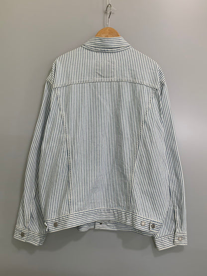 【中古品】【メンズ】 LEVI'S リーバイス 2ND TYPE STRIPE JACKET PC9-52494-0006 ストライプジャケット ライトアウター 147-260626-yn-12-min サイズ：XL カラー：ホワイト/ライトブルー 万代Net店
