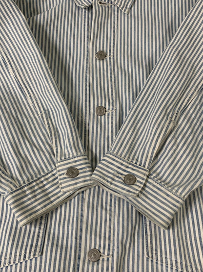 【中古品】【メンズ】 LEVI'S リーバイス 2ND TYPE STRIPE JACKET PC9-52494-0006 ストライプジャケット ライトアウター 147-260626-yn-12-min サイズ：XL カラー：ホワイト/ライトブルー 万代Net店