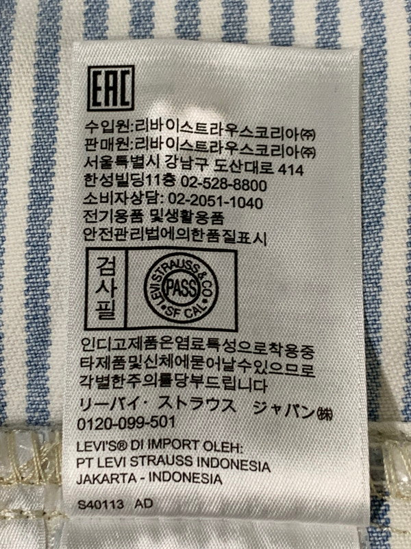 【中古品】【メンズ】 LEVI'S リーバイス 2ND TYPE STRIPE JACKET PC9-52494-0006 ストライプジャケット ライトアウター 147-260626-yn-12-min サイズ：XL カラー：ホワイト/ライトブルー 万代Net店