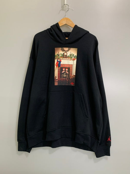 【中古品】【メンズ】 JORDAN ジョーダン CHIMNEY PRINT HOODIE HQ5654-010 チムニー プリント フーディー パーカー トップス 148-260626-yn-09-min サイズ：XXL カラー：ブラック 万代Net店
