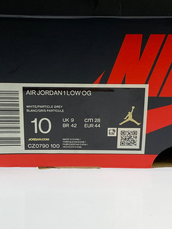 【中古品】【メンズ】 NIKE NIKE CZ0790-100 AIR JORDAN 1 LOW OG エアージョーダン1 ロー レトロ スニーカー 靴 160-260625-jt-12-min サイズ：US 10 28.0cm カラー：WHITE/PARTICLE GREY 万代Net店