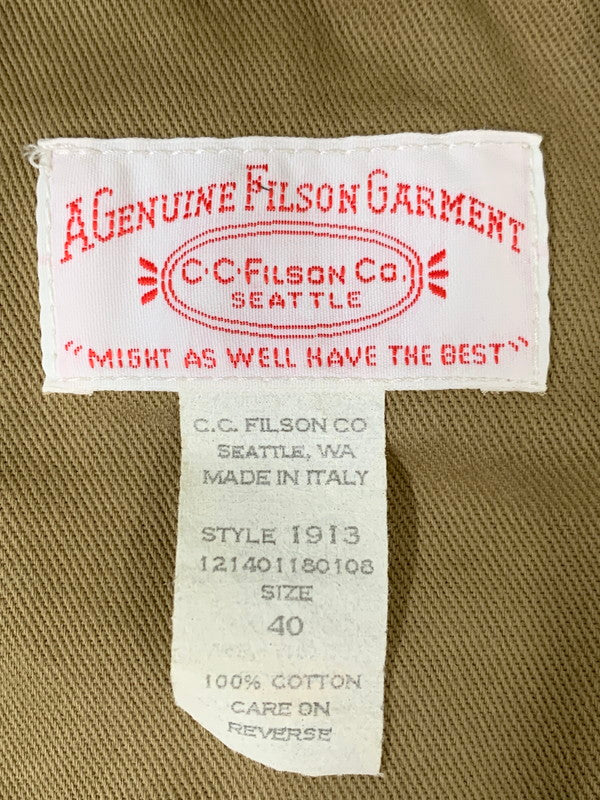 【中古品】【メンズ】 FILSON フィルソン MOUNTAIN JACKET マウンテンジャケット アウター 145-260626-yn-03-min サイズ：40 カラー：ベージュブラウン 万代Net店
