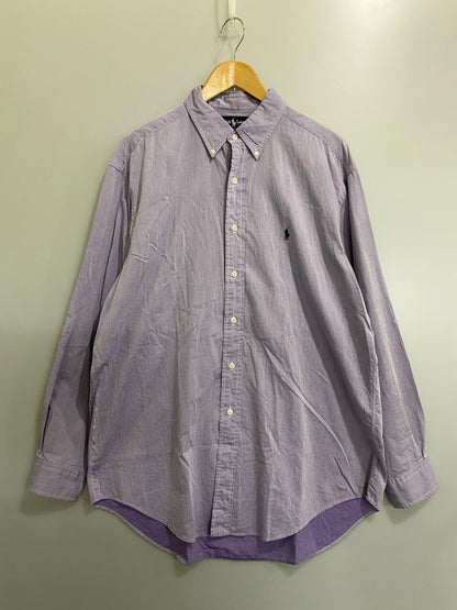 【中古品】【メンズ】 LALPH LAUREN ラルフローレン L/S SHIRT ロングスリーブ シャツ メンズ 長袖シャツ トップス 146-260720-em-35-min サイズ：16 1/2 カラー：ライトパープル 万代Net店