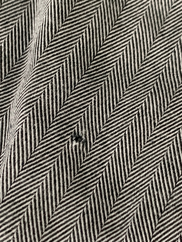 【中古品】【メンズ】 RALPH LAUREN ラルフローレン 90's HERRINGBONE L/S SHIRT 90年代 ヘリンボーン ロングスリーブシャツ 長袖シャツ トップス 146-260626-yn-08-min サイズ：15-34 カラー：グレー 万代Net店