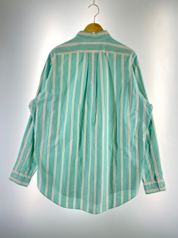 【中古品】【メンズ】 RALPH LAUREN ラルフローレン 90S STRIPE SHIRT 長袖シャツ ロングスリーブ 146-260718-AS-60-min サイズ：L カラー：ライトグリーン 万代Net店