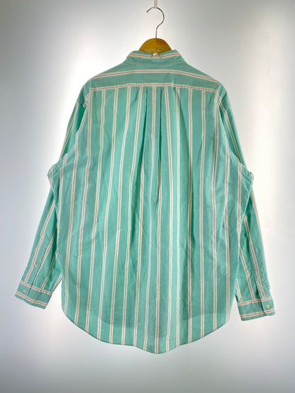 【中古品】【メンズ】 RALPH LAUREN ラルフローレン 90S STRIPE SHIRT 長袖シャツ ロングスリーブ 146-260718-AS-60-min サイズ：L カラー：ライトグリーン 万代Net店