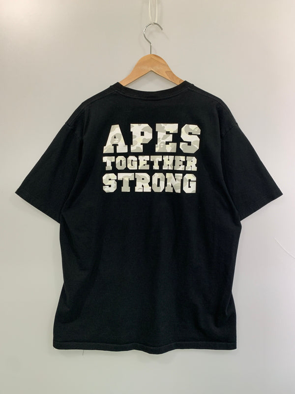 【中古品】【メンズ】 A BATHING APE アベイシングエイプ APES TOGETHER STRONG SS TEE Tシャツ トップス 142-260630-zi-25-min サイズ：2XL カラー：ブラック 万代Net店