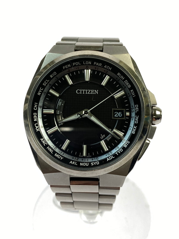 【中古品】【メンズ】 CITIZEN シチズン アテッサエコドライブ アナログ ソーラー腕時計 H145-TO18548メンズ ウォッチ 197-260627-hu-08-min カラー：シルバー/ブラック 万代Net店