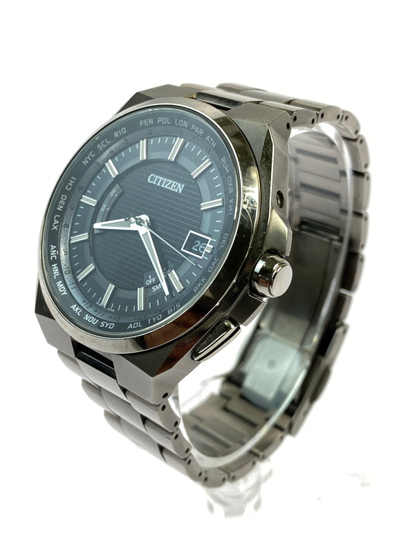 【中古品】【メンズ】 CITIZEN シチズン アテッサエコドライブ アナログ ソーラー腕時計 H145-TO18548メンズ ウォッチ 197-260627-hu-08-min カラー：シルバー/ブラック 万代Net店