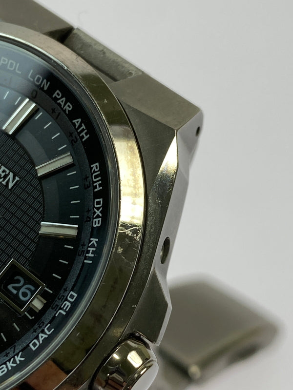 【中古品】【メンズ】 CITIZEN シチズン アテッサエコドライブ アナログ ソーラー腕時計 H145-TO18548メンズ ウォッチ 197-260627-hu-08-min カラー：シルバー/ブラック 万代Net店