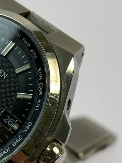 【中古品】【メンズ】 CITIZEN シチズン アテッサエコドライブ アナログ ソーラー腕時計 H145-TO18548メンズ ウォッチ 197-260627-hu-08-min カラー：シルバー/ブラック 万代Net店