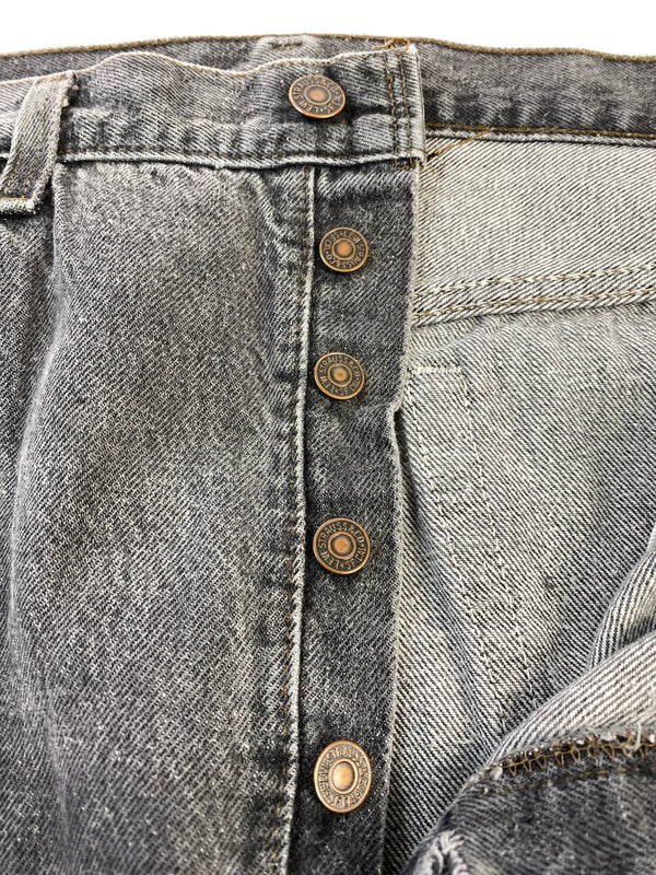 【中古品】【メンズ】 LEVI'S リーバイス 90's 501 BLACK DENIM PANTS 90年代 先染め ブラックデニムパンツ ボトムス 157-260626-yn-32-min サイズ：W36 L30 カラー：ダークグレー 万代Net店