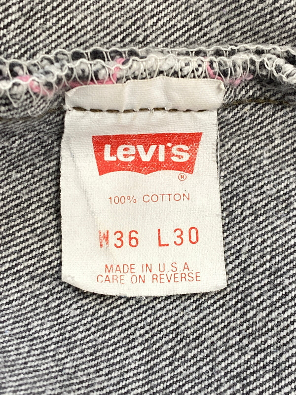 【中古品】【メンズ】 LEVI'S リーバイス 90's 501 BLACK DENIM PANTS 90年代 先染め ブラックデニムパンツ ボトムス 157-260626-yn-32-min サイズ：W36 L30 カラー：ダークグレー 万代Net店