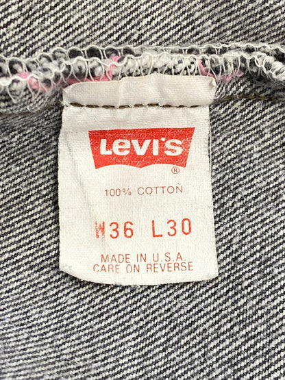 【中古品】【メンズ】 LEVI'S リーバイス 90's 501 BLACK DENIM PANTS 90年代 先染め ブラックデニムパンツ ボトムス 157-260626-yn-32-min サイズ：W36 L30 カラー：ダークグレー 万代Net店
