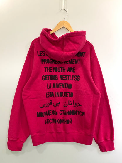 【中古品】【メンズ】 SUPREME シュプリーム 20SS RESTLESS YOUTH HOODED SWEATSHIRT フーデッドスウェットシャツ 149-260630-zi-08-min サイズ：L カラー：ピンク 万代Net店