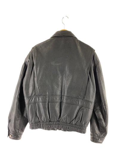 【中古品】【メンズ】 FLIGHT EQUIPMENT フライト イクイップメント COW LEATHER JACKET カウ レザージャケット メンズ 革ジャン アウター 146-260703-hu-19-min サイズ：L カラー：ブラック 万代Net店