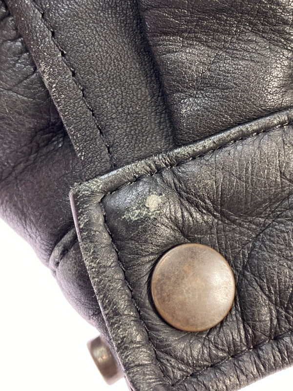 【中古品】【メンズ】 FLIGHT EQUIPMENT フライト イクイップメント COW LEATHER JACKET カウ レザージャケット メンズ 革ジャン アウター 146-260703-hu-19-min サイズ：L カラー：ブラック 万代Net店