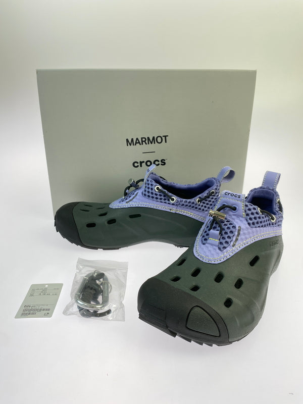 【中古品】【メンズ】 CROCS×MARMOT クロックス マーモット CAPITAL QUICK TRAIL LOW SANDAL メンズ ウィメンズ サンダル 靴 163-260627-hu-06-min サイズ：26cm カラー：ブラック/パープル 万代Net店