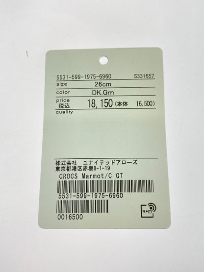 【中古品】【メンズ】 CROCS×MARMOT クロックス マーモット CAPITAL QUICK TRAIL LOW SANDAL メンズ ウィメンズ サンダル 靴 163-260627-hu-06-min サイズ：26cm カラー：ブラック/パープル 万代Net店