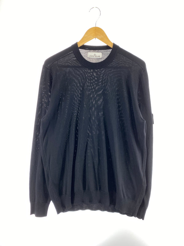 【中古品】【メンズ】 STONE ISLAND ストーンアイランド CREWNECK SWEATER 8115510C4 A0029 クルーネックセーター トップス 141-260701-yn-13-min サイズ：XL カラー：ブラック 万代Net店