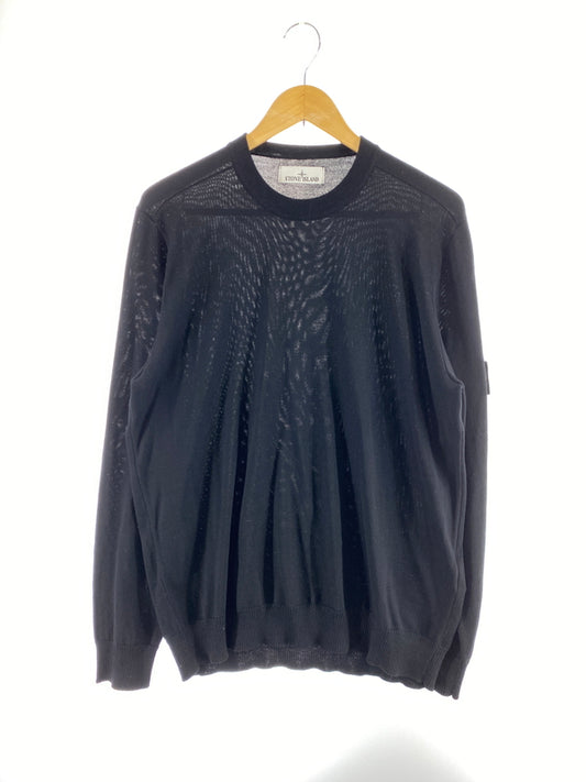 【中古品】【メンズ】 STONE ISLAND ストーンアイランド CREWNECK SWEATER 8115510C4 A0029 クルーネックセーター トップス 141-260701-yn-13-min サイズ：XL カラー：ブラック 万代Net店
