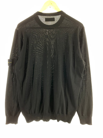 【中古品】【メンズ】 STONE ISLAND ストーンアイランド CREWNECK SWEATER 8115510C4 A0029 クルーネックセーター トップス 141-260701-yn-13-min サイズ：XL カラー：ブラック 万代Net店