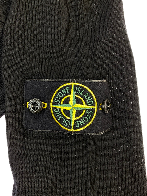 【中古品】【メンズ】 STONE ISLAND ストーンアイランド CREWNECK SWEATER 8115510C4 A0029 クルーネックセーター トップス 141-260701-yn-13-min サイズ：XL カラー：ブラック 万代Net店