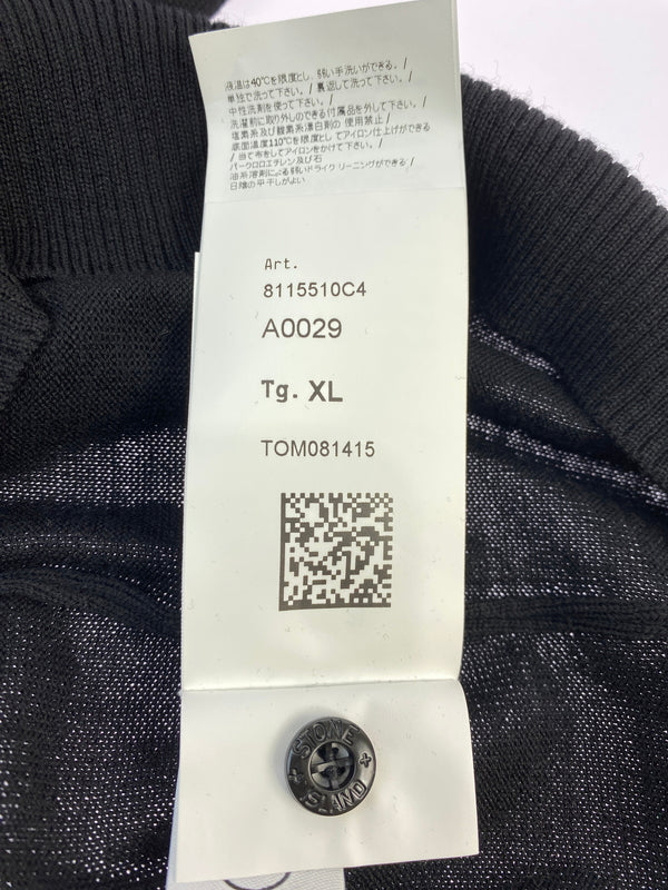 【中古品】【メンズ】 STONE ISLAND ストーンアイランド CREWNECK SWEATER 8115510C4 A0029 クルーネックセーター トップス 141-260701-yn-13-min サイズ：XL カラー：ブラック 万代Net店