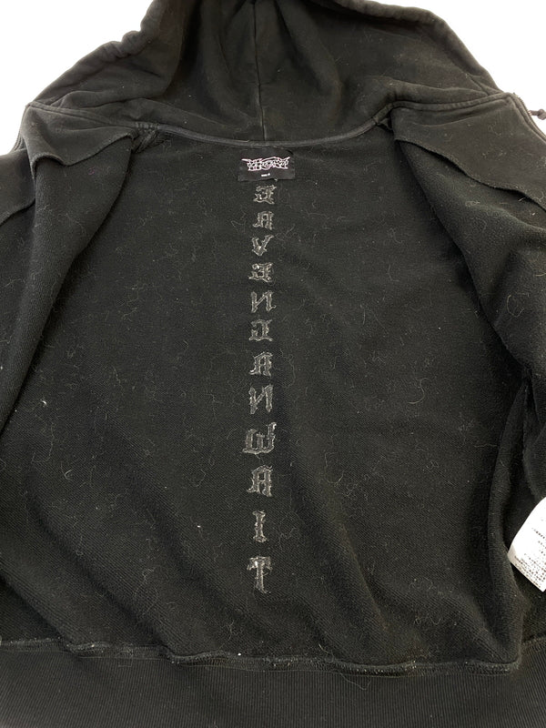 【中古品】【メンズ】 UNKNOWN×HCW アンノウン ロンドン × エド ハーディー RHINESTONE HOODIE ラインストーン フーディー メンズ トップス パーカー 142-260703-hu-10-min サイズ：M カラー：ブラック 万代Net店