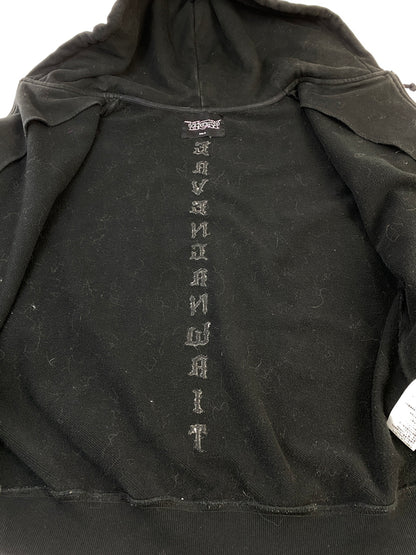 【中古品】【メンズ】 UNKNOWN×HCW アンノウン ロンドン × エド ハーディー RHINESTONE HOODIE ラインストーン フーディー メンズ トップス パーカー 142-260703-hu-10-min サイズ：M カラー：ブラック 万代Net店