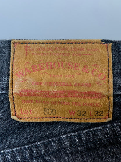 【中古品】【メンズ】 WAREHOUSE ウエアハウス LOT.800 BLACK DENIM PANTS デニムパンツ 156-260630-zi-16-min サイズ：32 カラー：ブラック 万代Net店