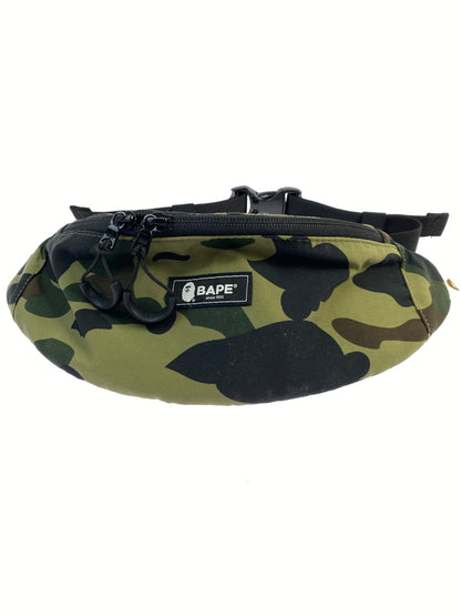 【中古品】【メンズ】 A BATHING APE アベイシングエイプ 1ST CAMO WAIST BAG ファースト カモ ウエスト バッグ 001GDF801023X メンズ ボディバッグ ウエストポーチ 188-260702-hu-09-min カラー：グリーン系（カモ） 万代Net店