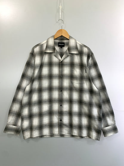 【現状渡し品】【メンズ】 REBELLIOUS BEHAVIOR リベリアス ビヘイビア RBLS OG OMBRE LS SHIRT シャツ 142-260630-zi-24-min サイズ：L カラー：グレー/ホワイト 万代Net店