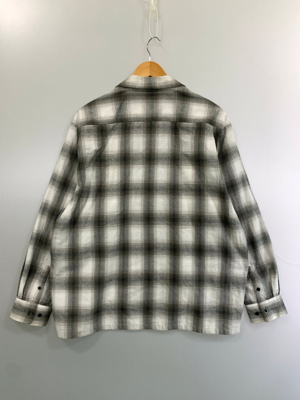 【現状渡し品】【メンズ】 REBELLIOUS BEHAVIOR リベリアス ビヘイビア RBLS OG OMBRE LS SHIRT シャツ 142-260630-zi-24-min サイズ：L カラー：グレー/ホワイト 万代Net店