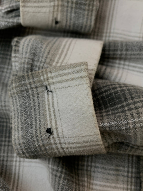 【現状渡し品】【メンズ】 REBELLIOUS BEHAVIOR リベリアス ビヘイビア RBLS OG OMBRE LS SHIRT シャツ 142-260630-zi-24-min サイズ：L カラー：グレー/ホワイト 万代Net店